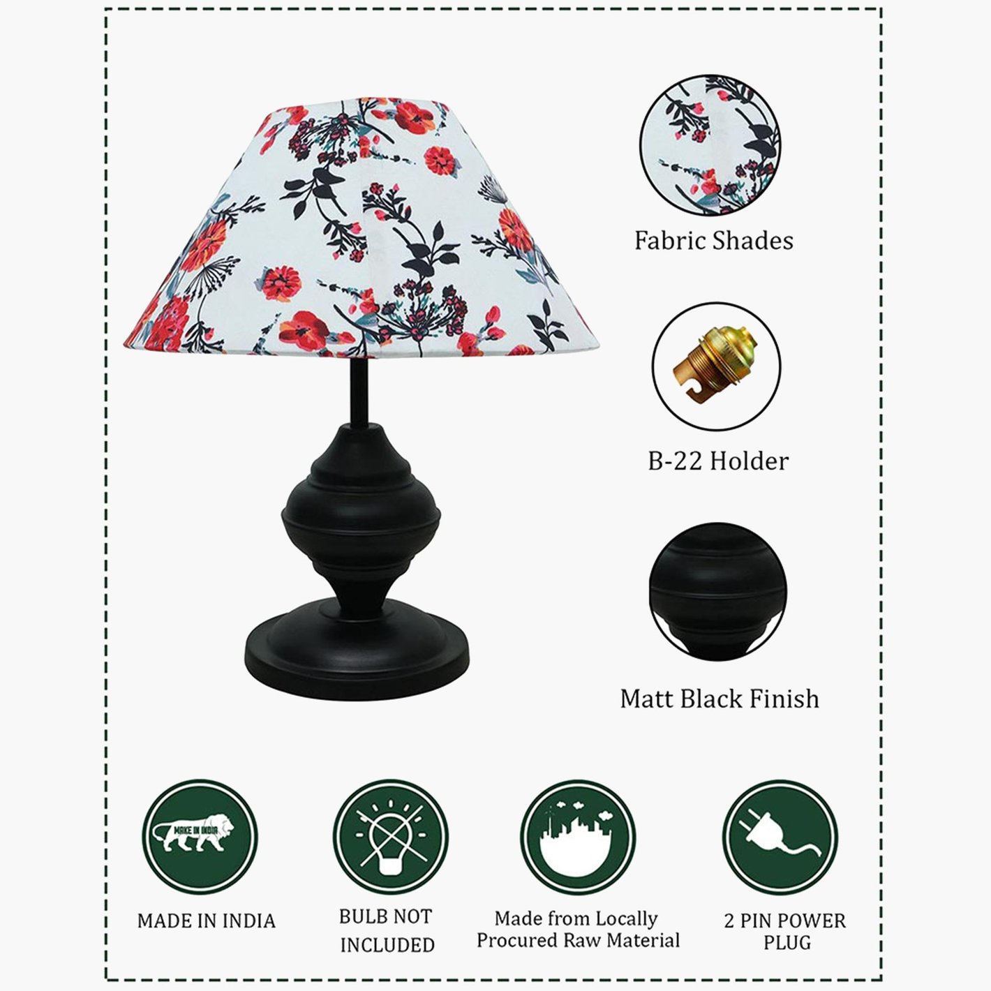 HOMESAKE Metal Table Lamp - Image 4